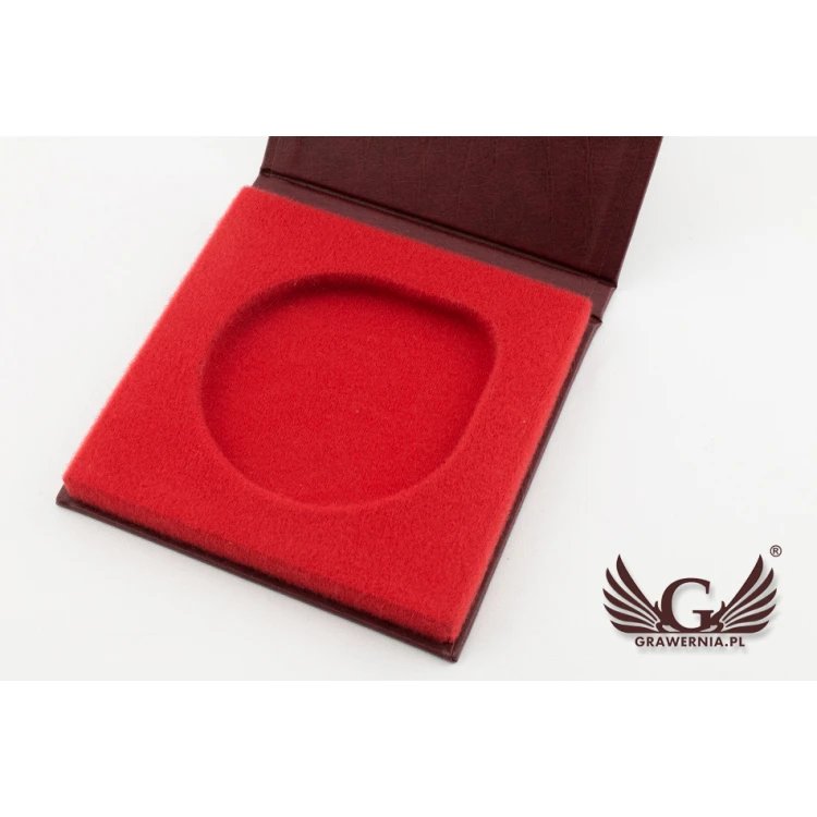 Etui standard na medal o średnicy 70mm - czerwone - ET021
