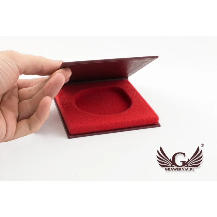 Etui standard na medal o średnicy 70mm - czerwone - ET021