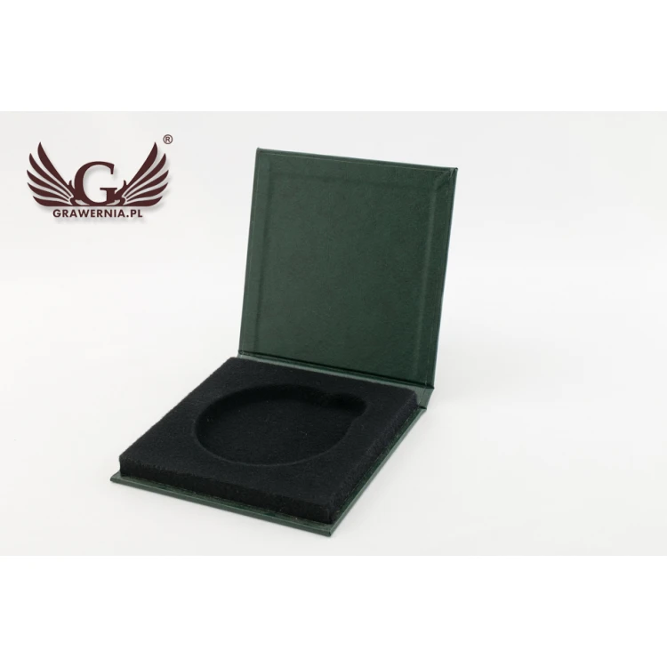 Etui standard na medal o średnicy 70mm - zielone - ET022