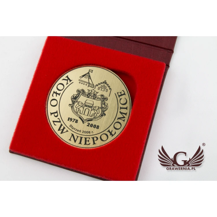 Etui standard na medal o średnicy 70mm - czerwone - ET021