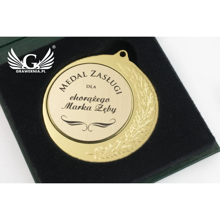 Etui standard na medal o średnicy 70mm - zielone - ET022