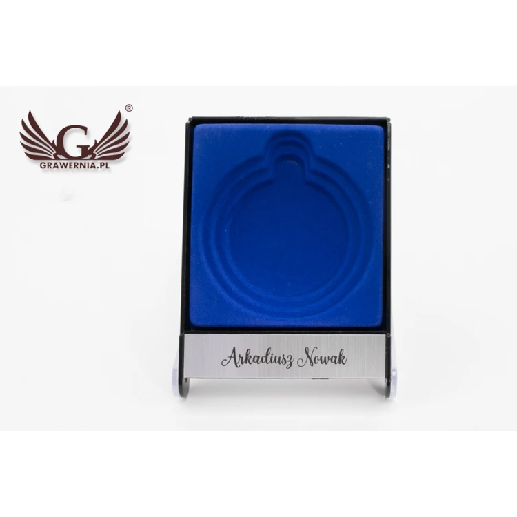 Etui uniwersalne na medal o średnicy 50, 60 lub 70mm - niebieskie - ET026