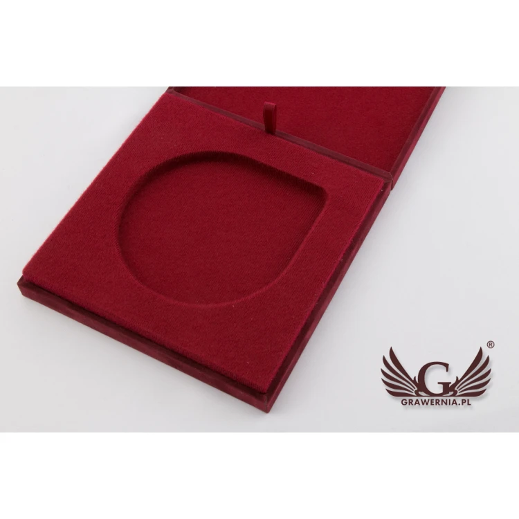 Etui exclusive na medal o średnicy 100mm - bordowe - ET020