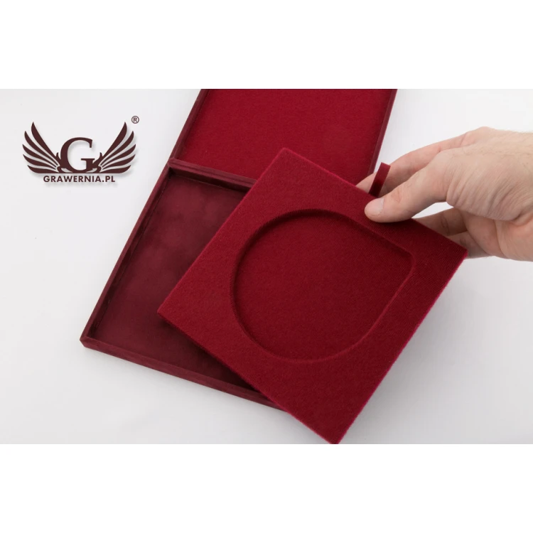 Etui exclusive na medal o średnicy 100mm - bordowe - ET020