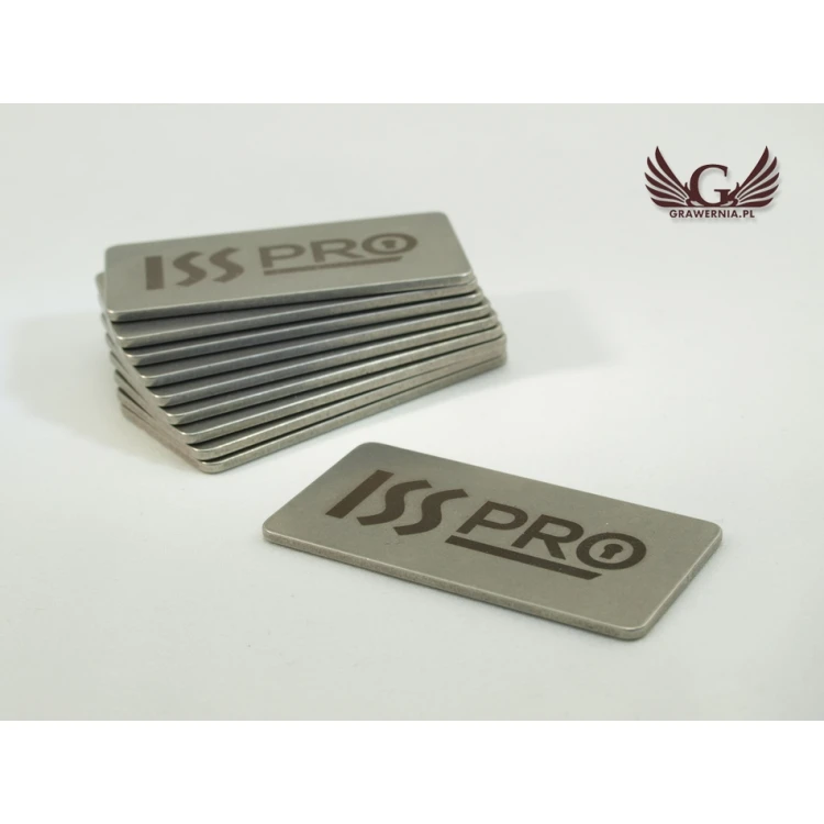TABLICZKA metalowa Z LOGO TWOJEJ FIRMY - wym. 50x25x1,5mm