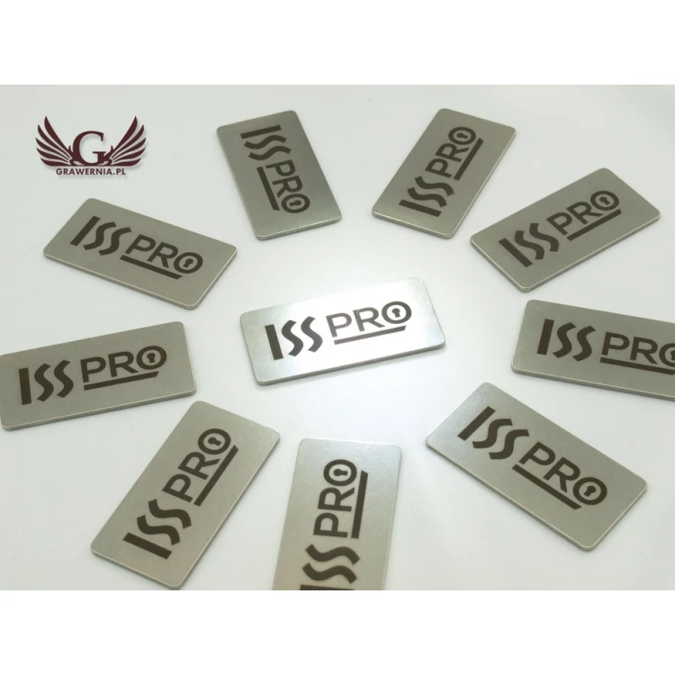 TABLICZKA metalowa Z LOGO TWOJEJ FIRMY - wym. 50x25x1,5mm