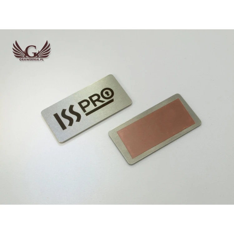 TABLICZKA metalowa Z LOGO TWOJEJ FIRMY - wym. 50x25x1,5mm