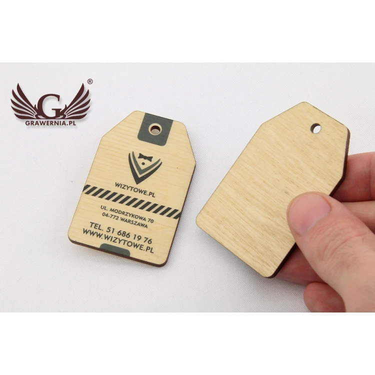 Etykiety drewniane, cenówki - wymiary: 40x60mm - druk UV - EDR001