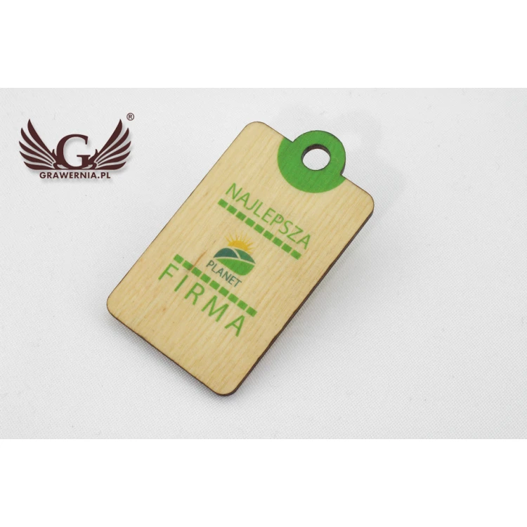 Etykiety drewniane, cenówki - wymiary: 34x60mm - druk UV - EDR009