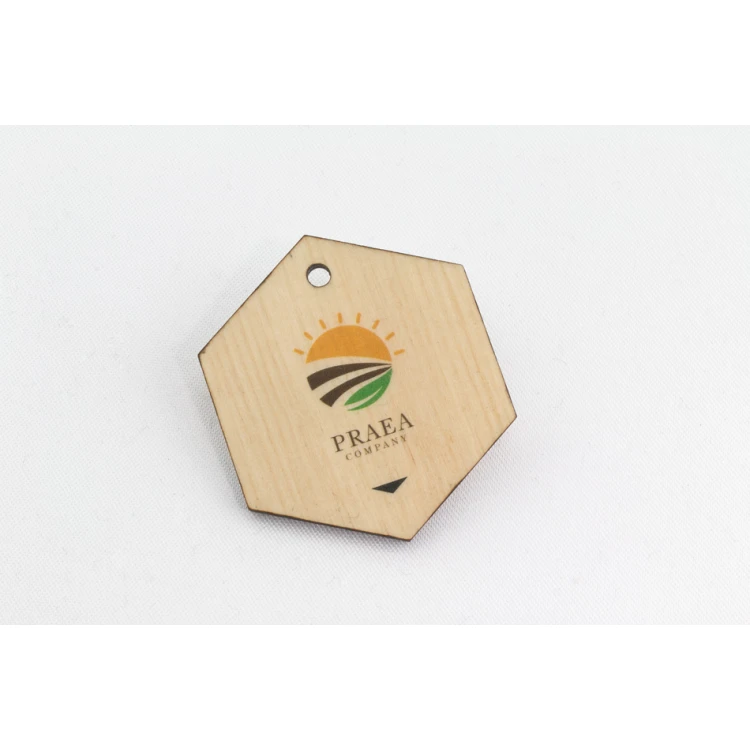 Etykiety drewniane, cenówki - wymiary: 40x46mm - druk UV - EDR013