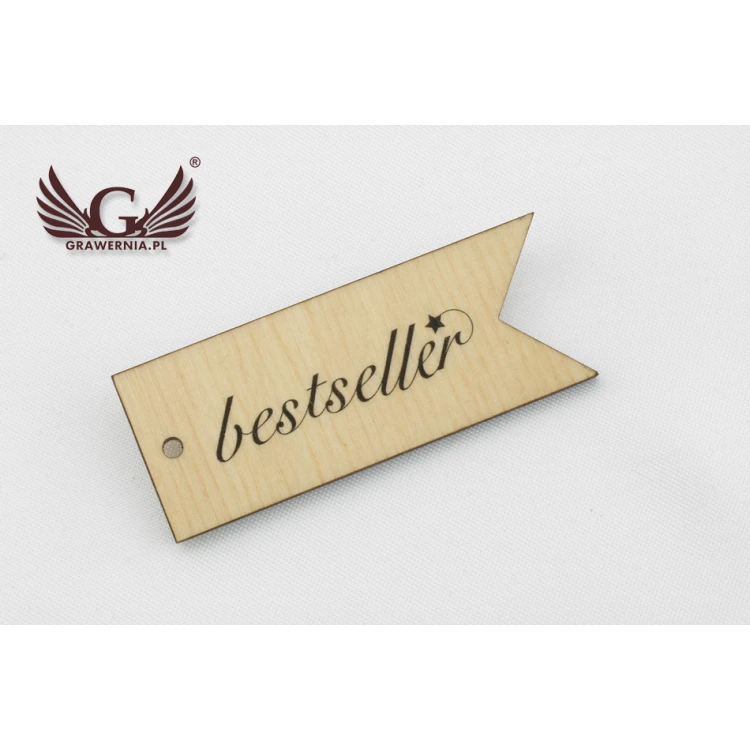 Etykiety drewniane, cenówki - wymiary: 60x23mm - druk UV - EDR014