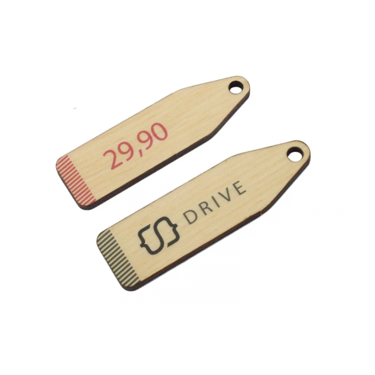 Etykiety drewniane, cenówki - wymiary: 53x15mm - druk UV - EDR015