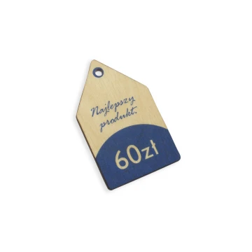 Etykiety drewniane, cenówki - wymiary: 36x60mm - druk UV - EDR011