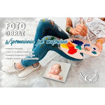 Foto obraz na płótnie - wym 200x200mm - cyfrowy druk UV - OBR002