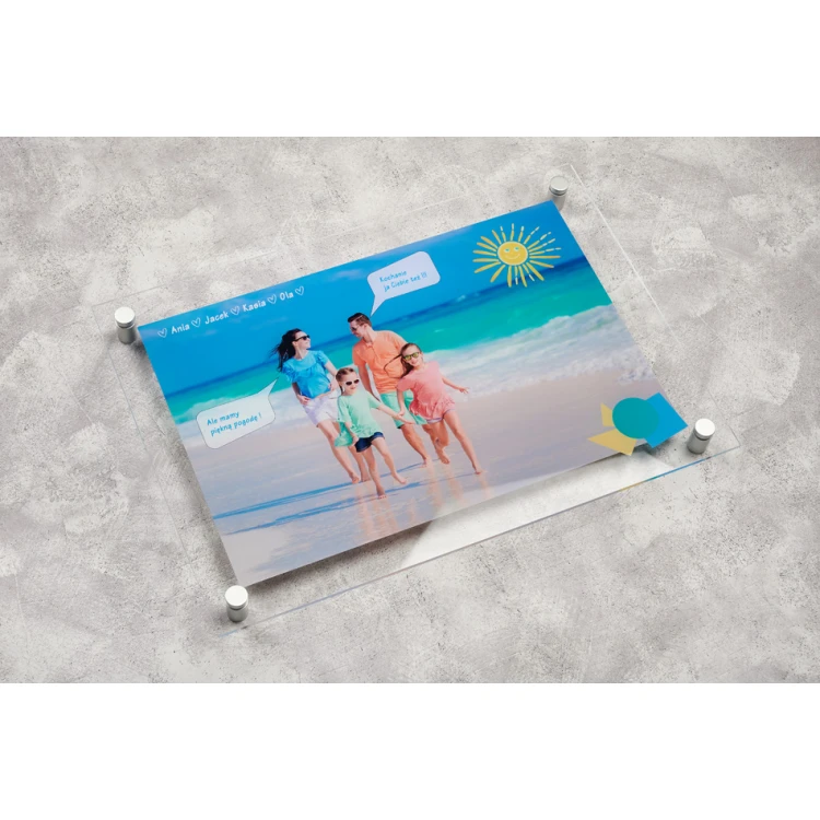 Fotografia na szkle akrylowym (plexi) - fotoplakat z tekstem - wym: 500x350mm - DEK037