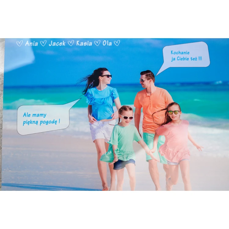 Fotografia na szkle akrylowym (plexi) - fotoplakat z tekstem - wym: 500x350mm - DEK037