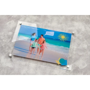 Fotografia na szkle akrylowym (plexi) - fotoplakat z tekstem - wym: 500x350mm - DEK037