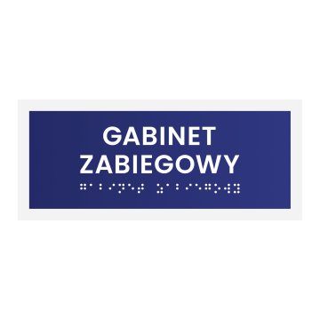 Gabinet zabiegowy - tabliczka na drzwi lub ścianę z pismem Braille'a - wym. 174x74mm - TAB569