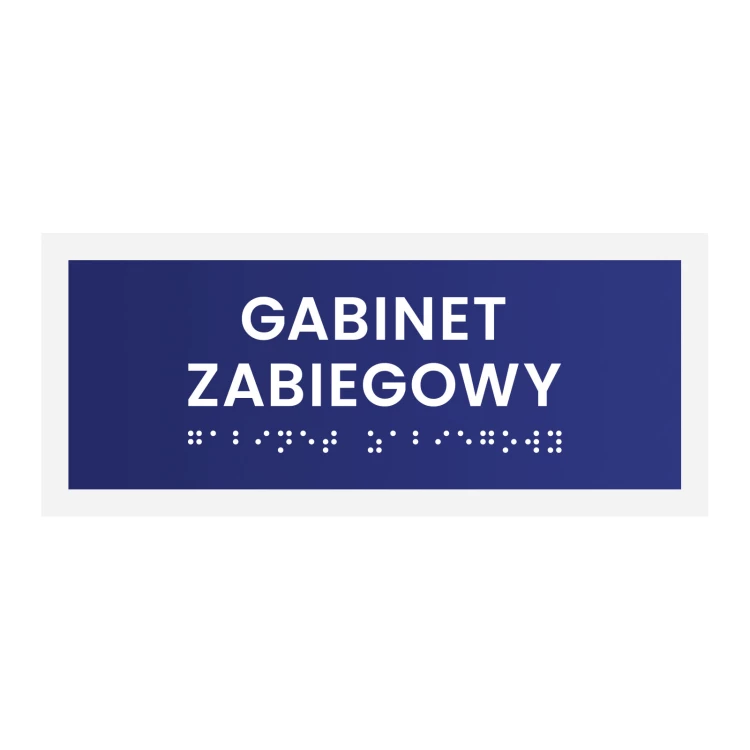 Gabinet zabiegowy - tabliczka na drzwi lub ścianę z pismem Braille'a - wym. 174x74mm - TAB569
