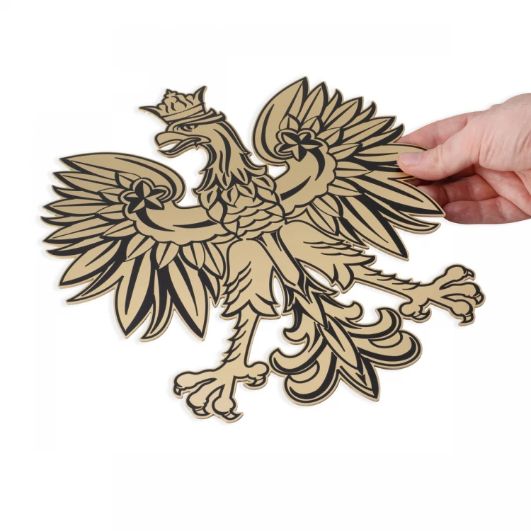 Godło dla kancelarii - mosiądz z nadrukiem UV - wym: 273x300mm - CNC107