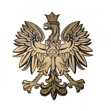 Godło dla kancelarii - mosiądz z nadrukiem UV - wym: 273x300mm - CNC107