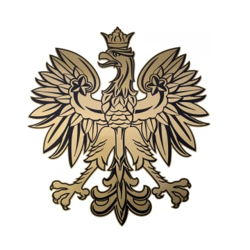 Godło dla kancelarii - mosiądz z nadrukiem UV - wym: 273x300mm - CNC107