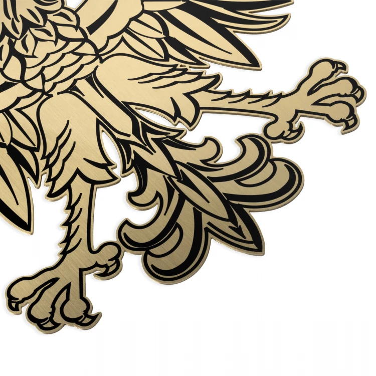 Godło dla kancelarii - mosiądz z nadrukiem UV - wym: 273x300mm - CNC107