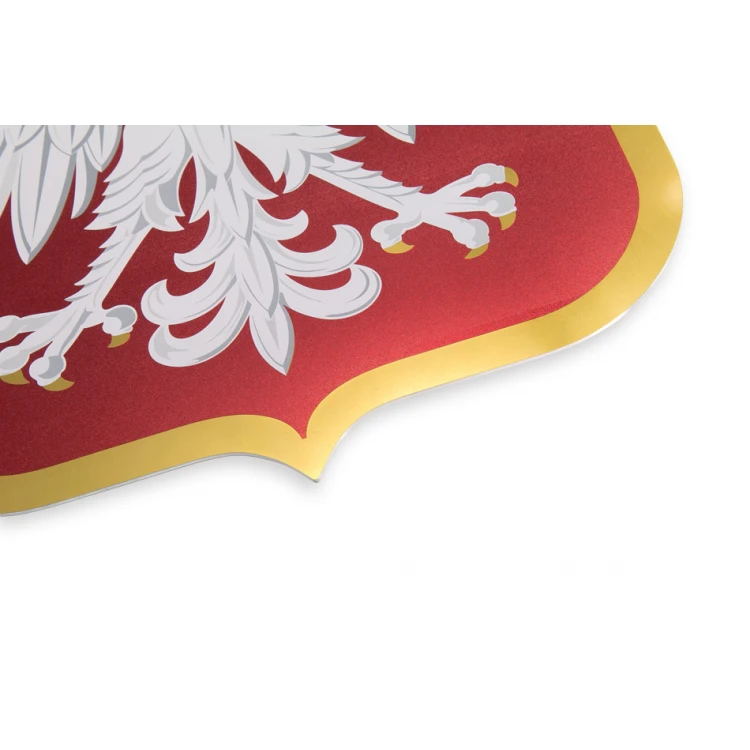 Godło Polski - złote aluminium z nadrukiem UV - wym: 200x238mm - DEK018