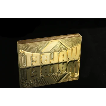 Gorący stempel do wyciskania logotypu na gorąco i zimno - wymiary matrycy: 102x40mm - CNC