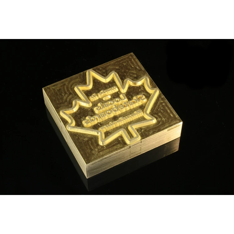 Gorący stempel do wyciskania logotypu na gorąco i zimno - wymiary matrycy: 52x51mm - CNC