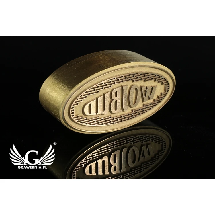 GORĄCY STEMPEL do wypalania logotypu na gorąco i zimno - wymiary matrycy: 40x19,55mm - LASER