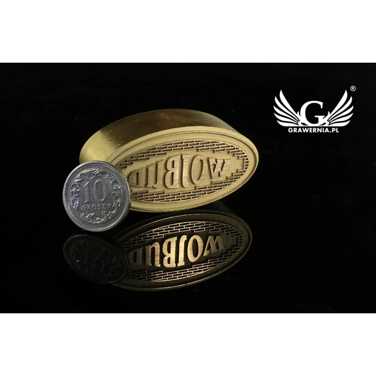 GORĄCY STEMPEL do wypalania logotypu na gorąco i zimno - wymiary matrycy: 40x19,55mm - LASER