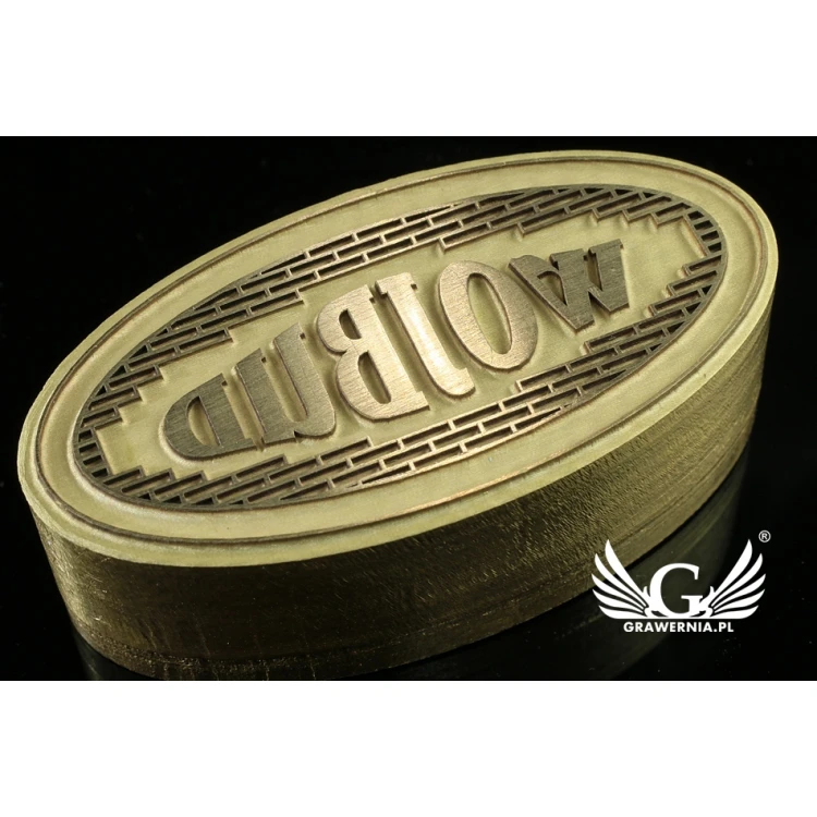 GORĄCY STEMPEL do wypalania logotypu na gorąco i zimno - wymiary matrycy: 40x19,55mm - LASER