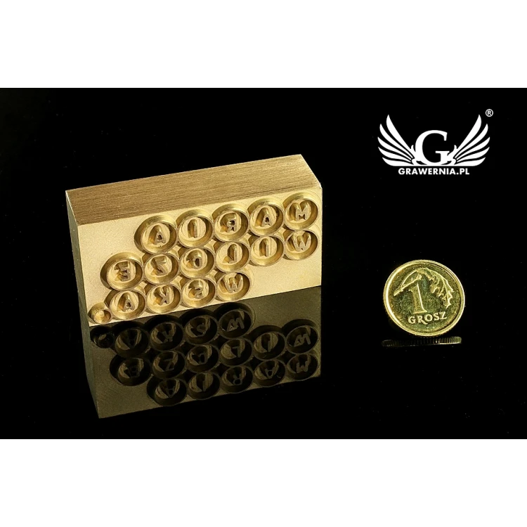 GORĄCY STEMPEL do wypalania logotypu na gorąco i zimno - wymiary matrycy: 47x23mm - CNC