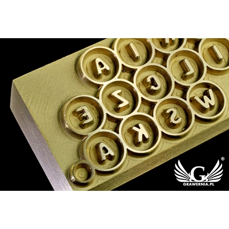 GORĄCY STEMPEL do wypalania logotypu na gorąco i zimno - wymiary matrycy: 47x23mm - CNC