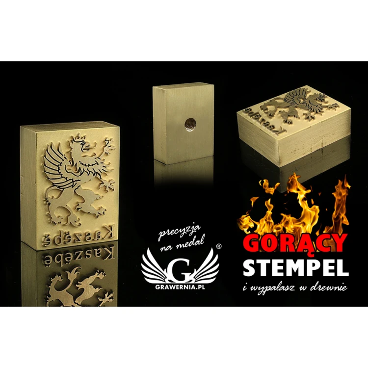 GORĄCY STEMPEL do wypalania logotypu na gorąco i zimno - wymiary matrycy: 40x31mm - LASER