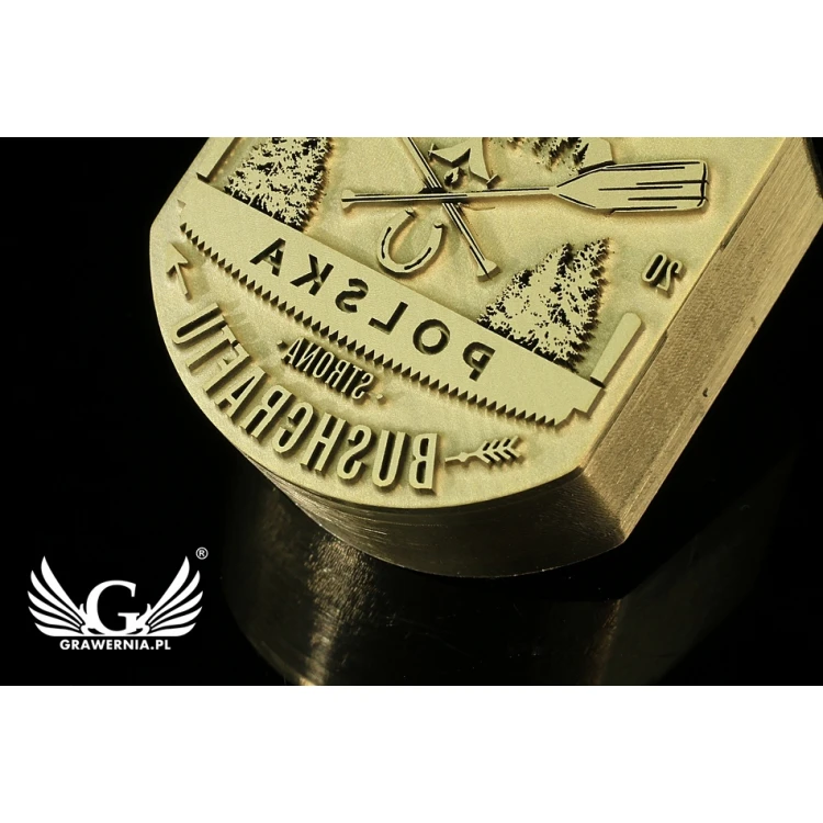 GORĄCY STEMPEL do wypalania logotypu na gorąco - wymiary matrycy: 31x40mm - LASER