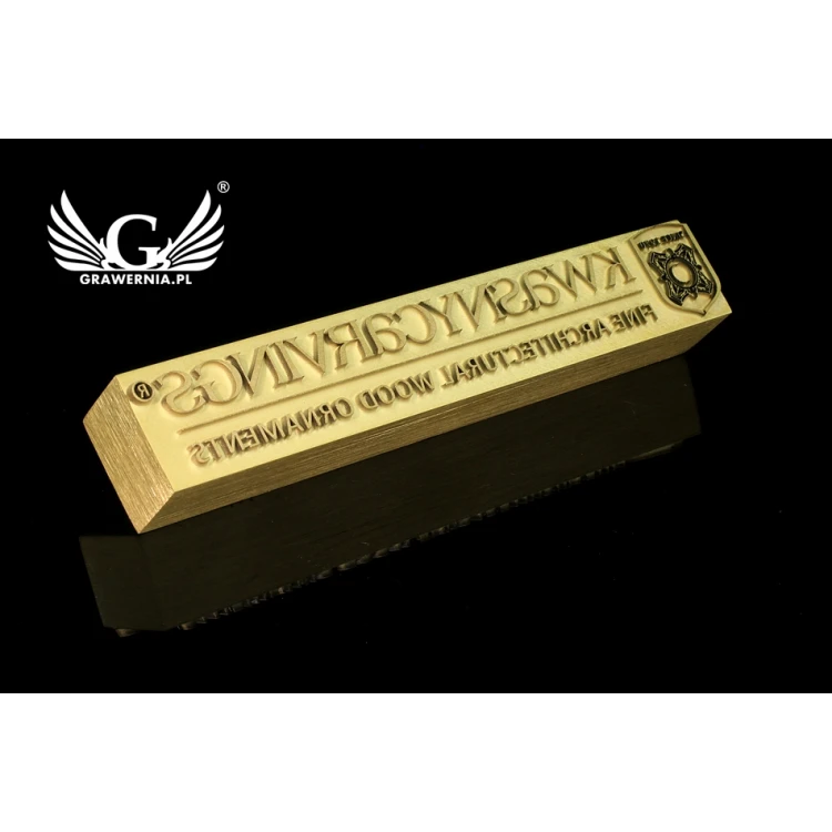 GORĄCY STEMPEL do wypalania logotypu na gorąco - wymiary matrycy: 106x17,5mm - LASER