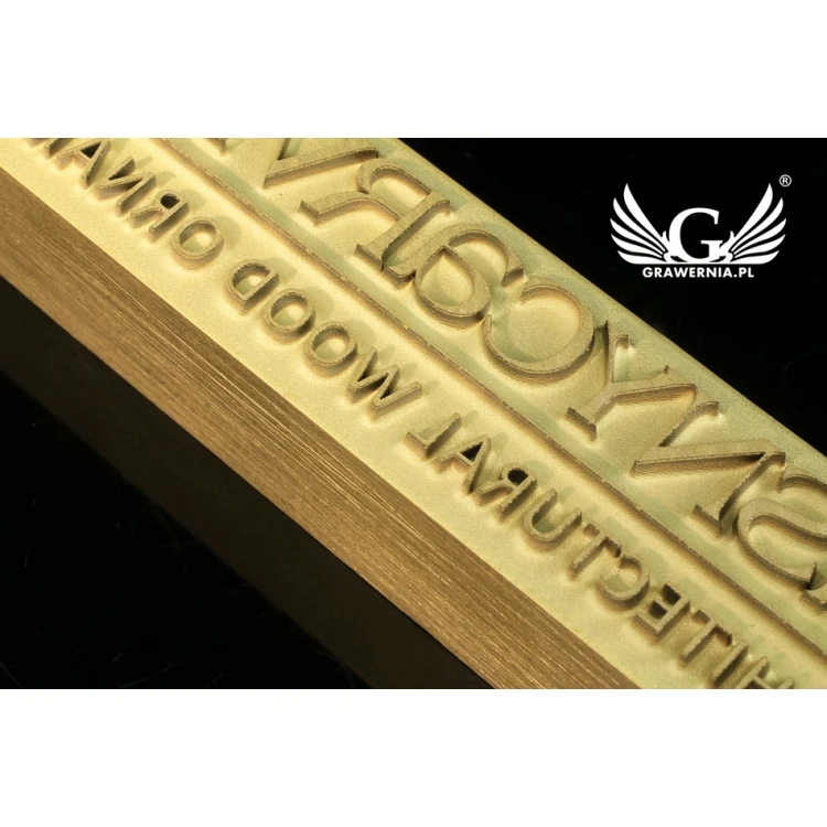 GORĄCY STEMPEL do wypalania logotypu na gorąco - wymiary matrycy: 106x17,5mm - LASER