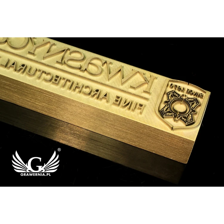 GORĄCY STEMPEL do wypalania logotypu na gorąco - wymiary matrycy: 106x17,5mm - LASER