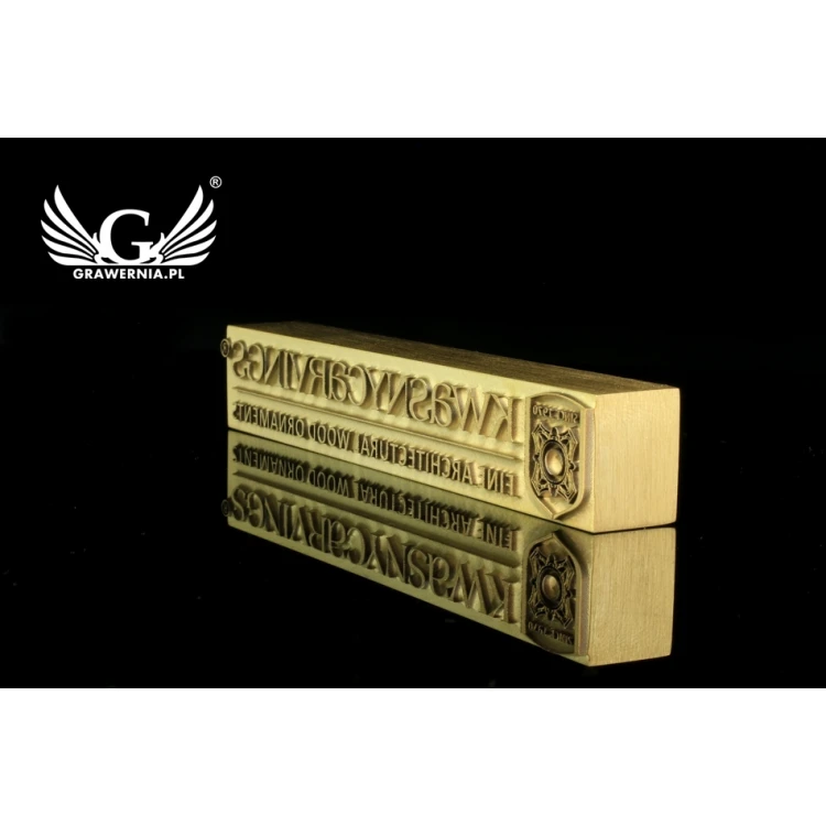 GORĄCY STEMPEL do wypalania logotypu na gorąco - wymiary matrycy: 106x17,5mm - LASER