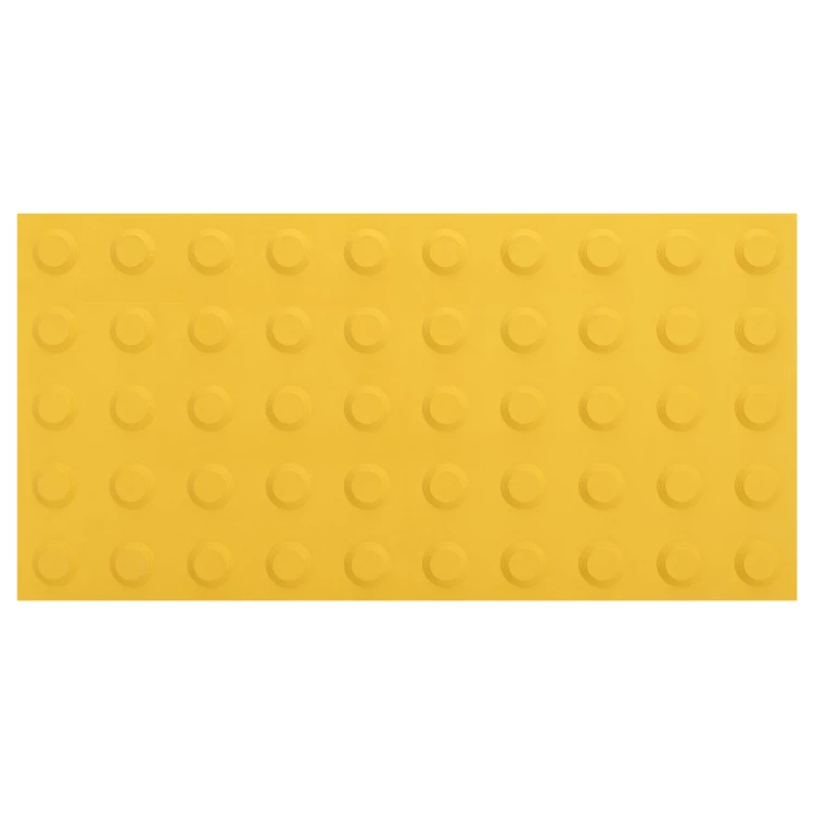 Gumowa płyta Braille'a z wypustkami dla niewidomych - żółta - wym. 600x300 mm - PB001