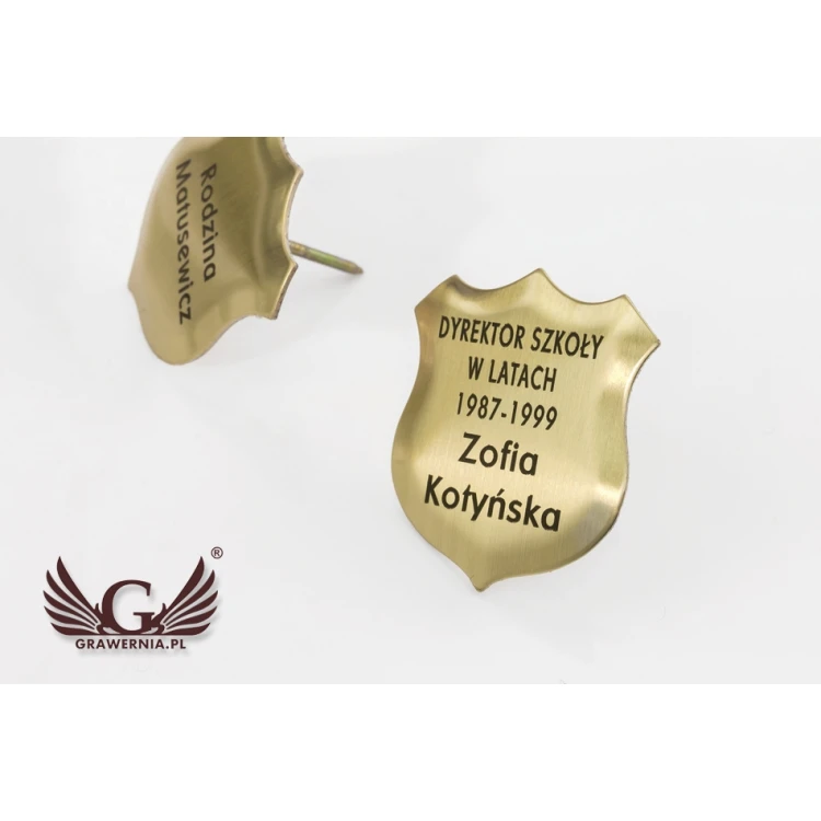 GWOŹDZIE SZTANDAROWE - mosiężne