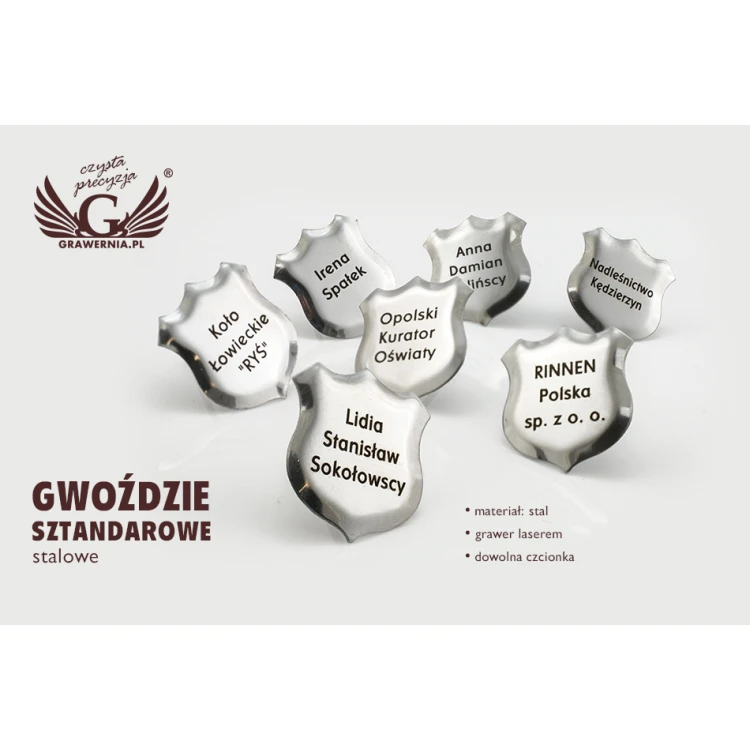 GWOŹDZIE SZTANDAROWE - stalowe 