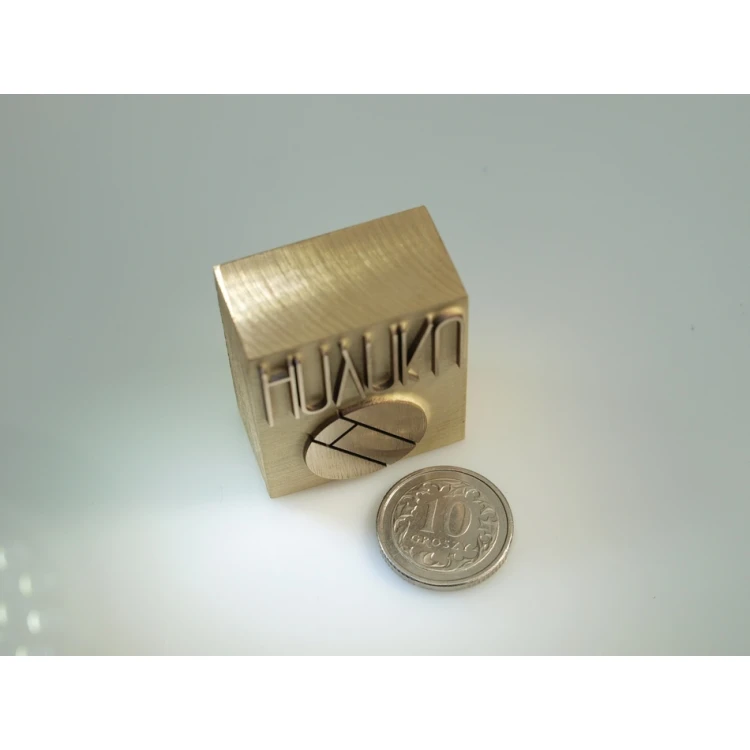 HOTSTAMP - Matryca / Pieczęć mosiężna do wyciskania logotypu na gorąco  - wymiary: 30x25mm