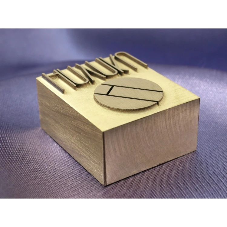 HOTSTAMP - Matryca / Pieczęć mosiężna do wyciskania logotypu na gorąco  - wymiary: 30x25mm