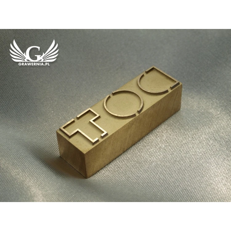 HOTSTAMP - Matryca / Pieczęć do wyciskania logotypu w skórze na gorąco - wymiary: 42x13mm