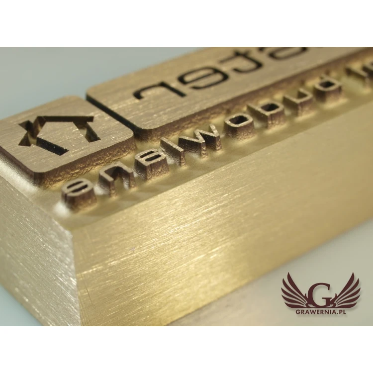 HOTSTAMP - Matryca/Pieczęć do wyciskania logotypu w drewnie na gorąco - wymiary: 50x16,5mm