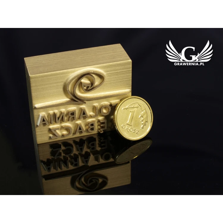 HOTSTAMP - Matryca / Pieczęć do wyciskania logotypu na gorąco i zimno - wymiary matrycy: 34x27mm
