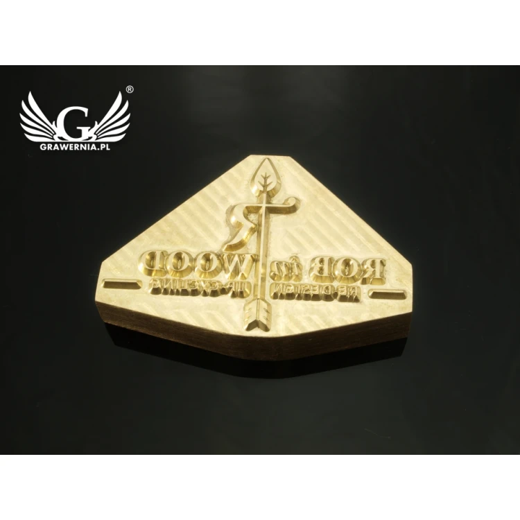 HOTSTAMP - Matryca / Pieczęć do wyciskania logotypu na gorąco i zimno - wymiary matrycy: 56x35mm - CNC